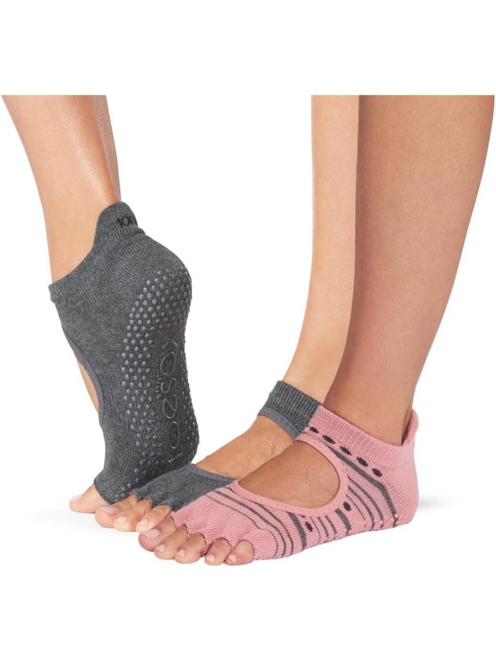 Grip Non-Slip Half Toe Socks Multi Pack for Pilates, Yoga, Barre & Ballet